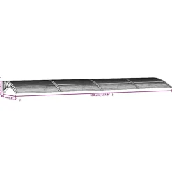 Ovikatos ja läpinäkyvä 350x80 cm polykarbonaatti musta*FinePRICE