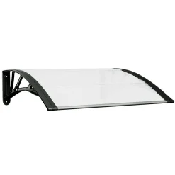 Ovikatos ja läpinäkyvä 80x80 cm polykarbonaatti musta*FinePRICE Online