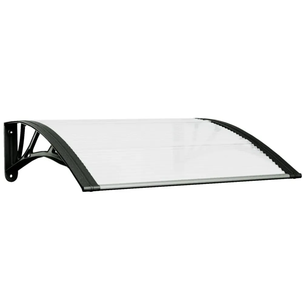 Ovikatos ja läpinäkyvä 80x80 cm polykarbonaatti musta*FinePRICE Online