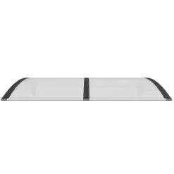Ovikatos 150x100 cm polykarbonaatti musta/ruskea*FinePRICE Best