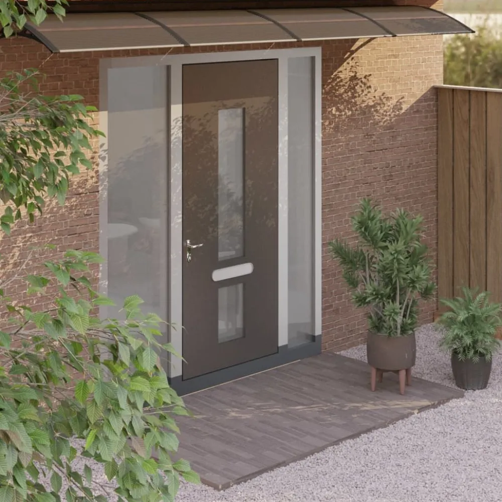 Ovikatos 350x100 cm polykarbonaatti musta*FinePRICE Sale
