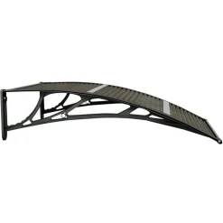 Outlet Ovikatos 80x100 cm polykarbonaatti musta Ulko-Ovet|Ovikatokset