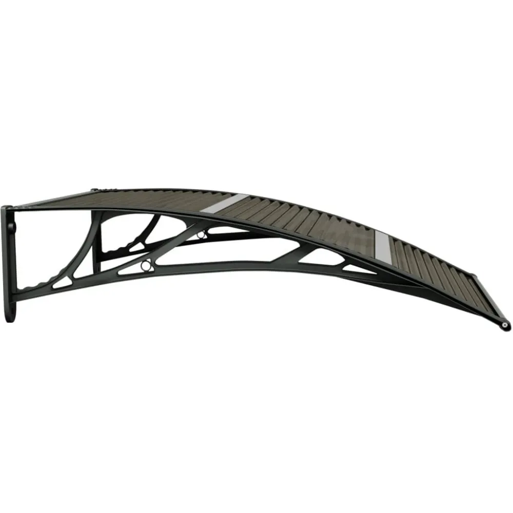 Outlet Ovikatos 80x100 cm polykarbonaatti musta Ulko-Ovet|Ovikatokset