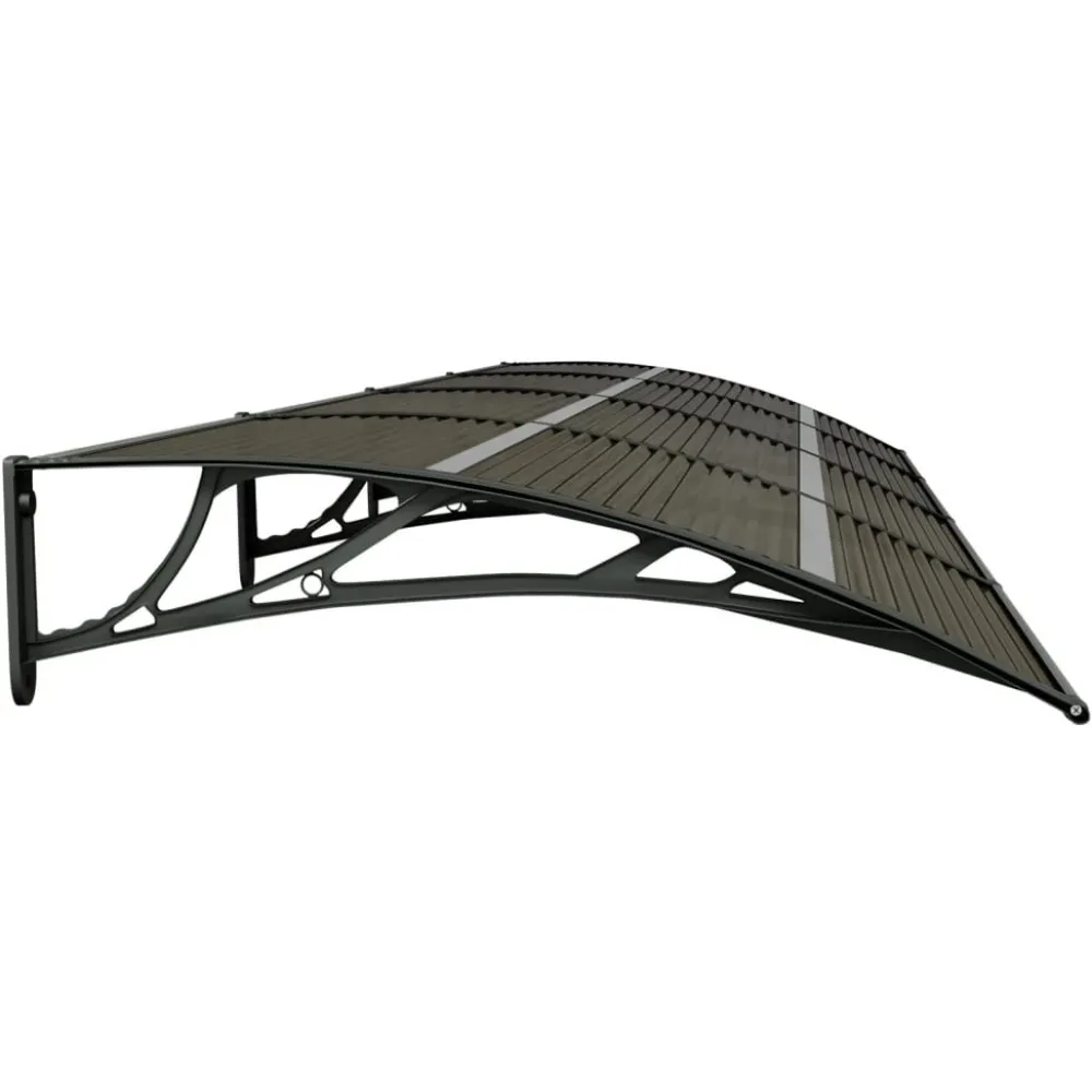 Ovikatos 400x100 cm polykarbonaatti musta*FinePRICE Best