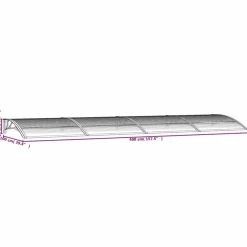 New Ovikatos 400x100 cm polykarbonaatti musta/vaalea Ovikatokset