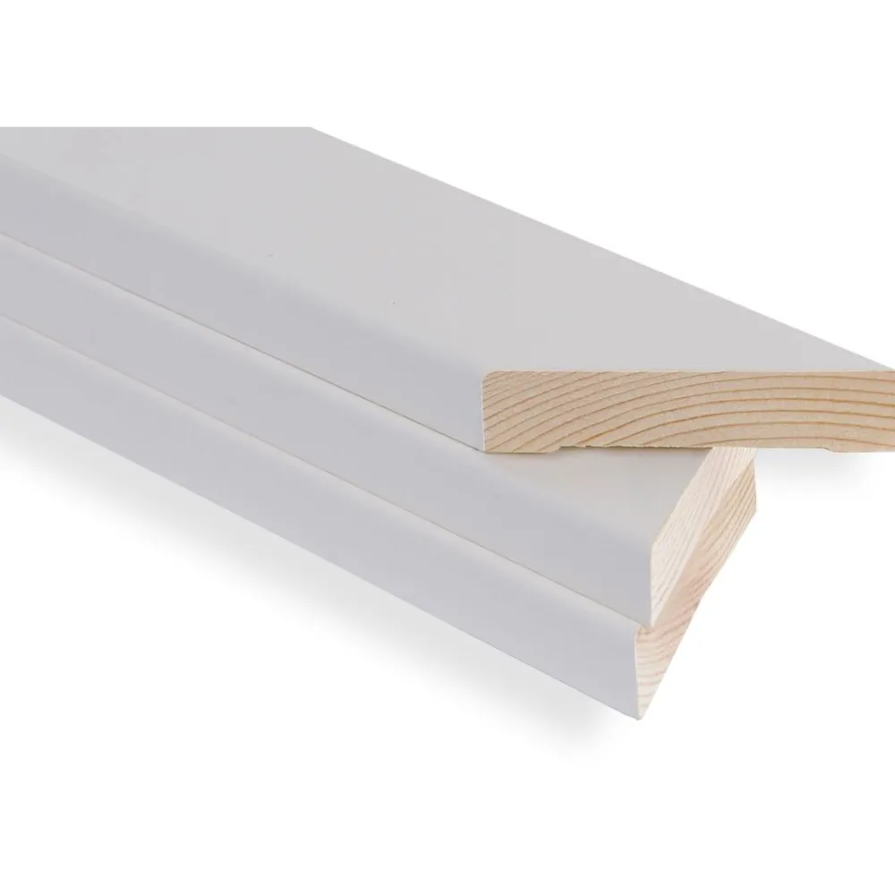 Hot Ovilistat Aava 12x42xM11 1-puolinen setti mänty valkoinen Peitelistat