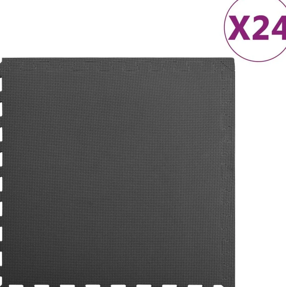 Clearance Palamatot 24kpl, 8.64 m², EVA-vaahto, musta Kuntoiluvälineet