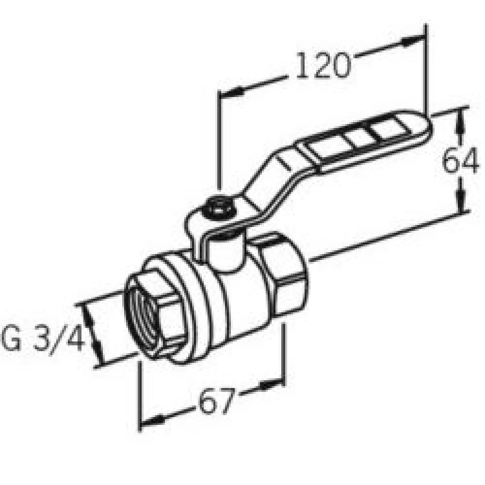 Palloventtiili 400020 MS DN20*Oras Outlet