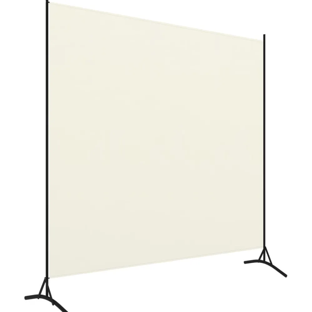 1-paneelinen tilanjakaja, kermanvalkoinen, 175x180 cm*FinePRICE Online