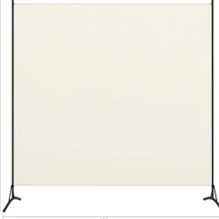1-paneelinen tilanjakaja, kermanvalkoinen, 175x180 cm*FinePRICE Online