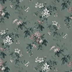 Paneelitapetti Faded Passion non-woven mittatilaus vihreä*Sandberg Online