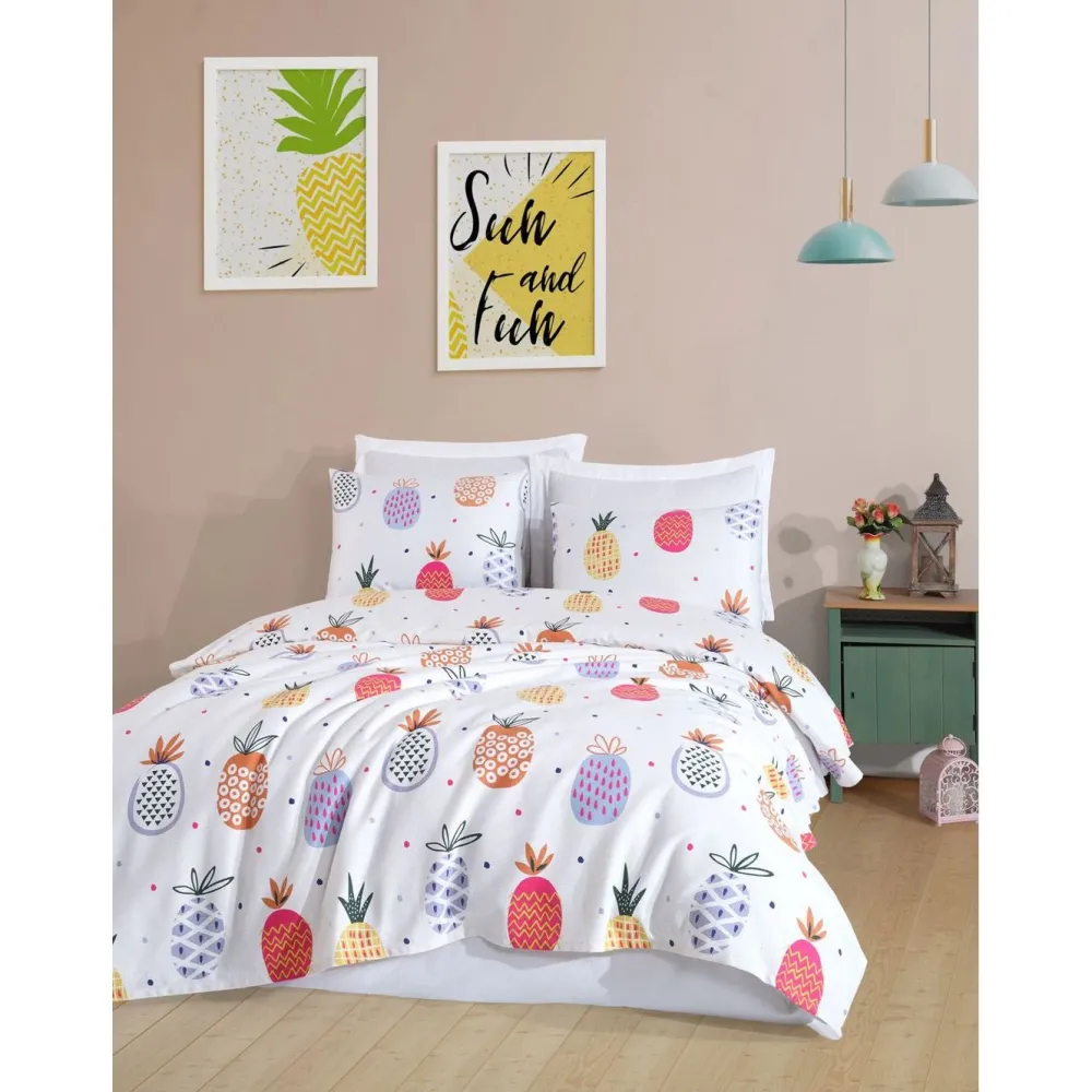 Online Parivuoteen päiväpeitto + 2 tyynyliinaa Iva, 200x230cm + 50x70cm, monivärinen Päiväpeitot Ja Huovat