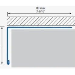 Parvekelistan jatkopala alumiini j-280a, 55mm, harmaa*Euroshrink Online