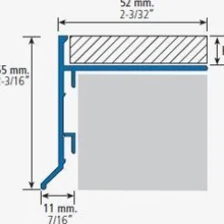 Parvekelistan ulkokulmapala alumiini e-241a, 12mm, eri värejä*Euroshrink Outlet