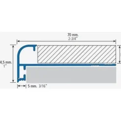 Parvekelistan ulkokulmapala alumiini e-242a, 12.5mm, eri värejä*Euroshrink Best