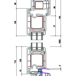 Parvekeovi PVC TD 3K, PVC, 3-lasinen mittatilausovi*Seicom Hot