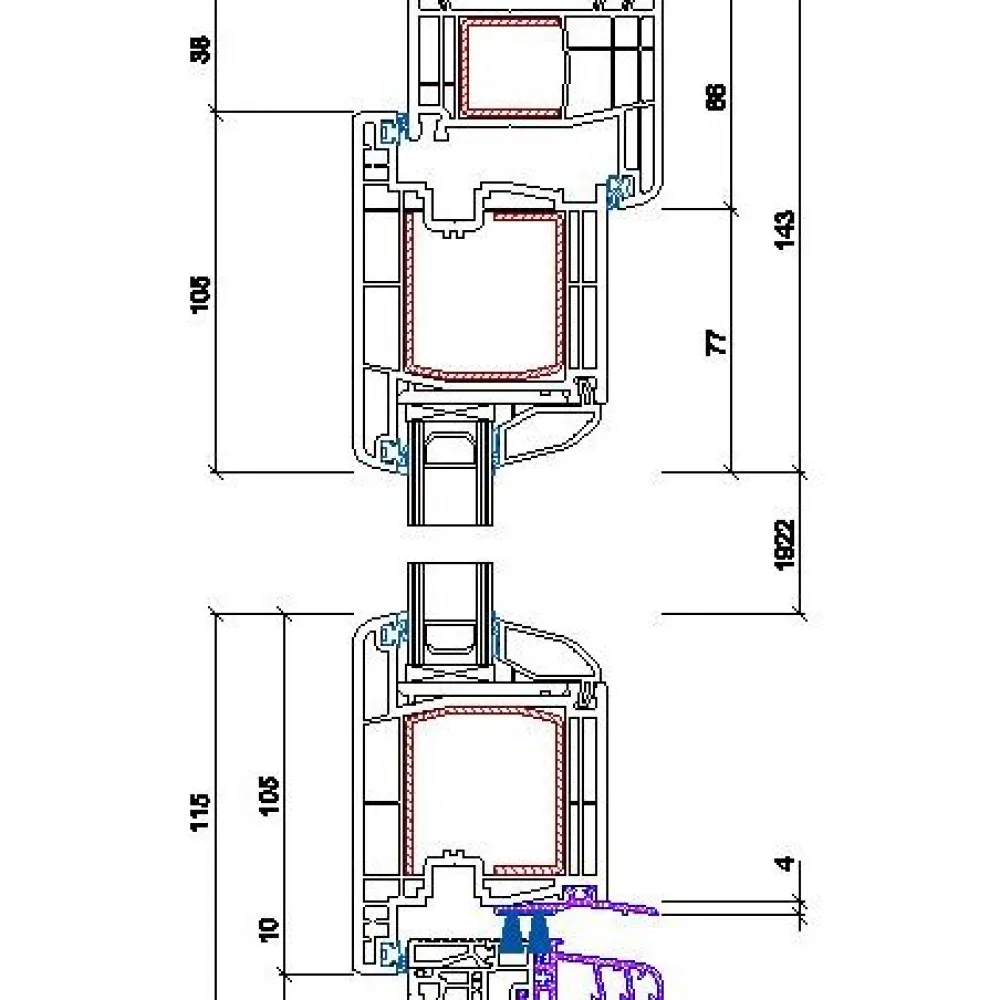 Online Parvekeovi PVC TD 1M 2K, PVC, 2-lasinen mittatilausovi Terassin Ovet Ja Liukuovet|Terassin Ovet Ja Liukuovet