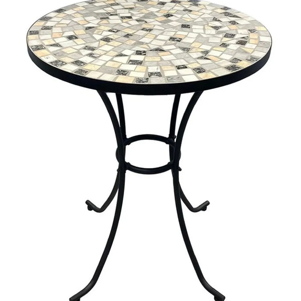 Discount Parvekepöytä Glimminge, Ø60cm, musta/mosaiikki Puutarhapöydät