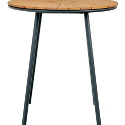 Sale Parvekepöytä Cleveland, ø70cm, tiikki, ruskea/musta Puutarhapöydät