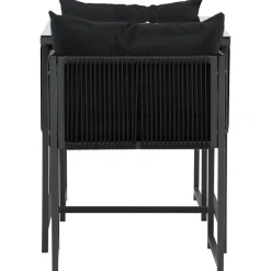 Parvekeryhmä Noto, 120x60cm Noto-pöytä + 2 Noto-tuolia, musta*Venture Home Clearance