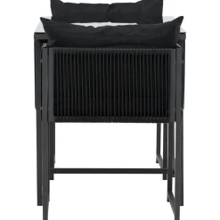 Parvekeryhmä Noto, 120x60cm Noto-pöytä + 2 Noto-tuolia, musta*Venture Home Clearance