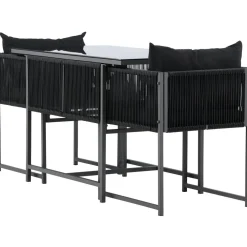 Parvekeryhmä Noto, 120x60cm Noto-pöytä + 2 Noto-tuolia, musta*Venture Home Clearance