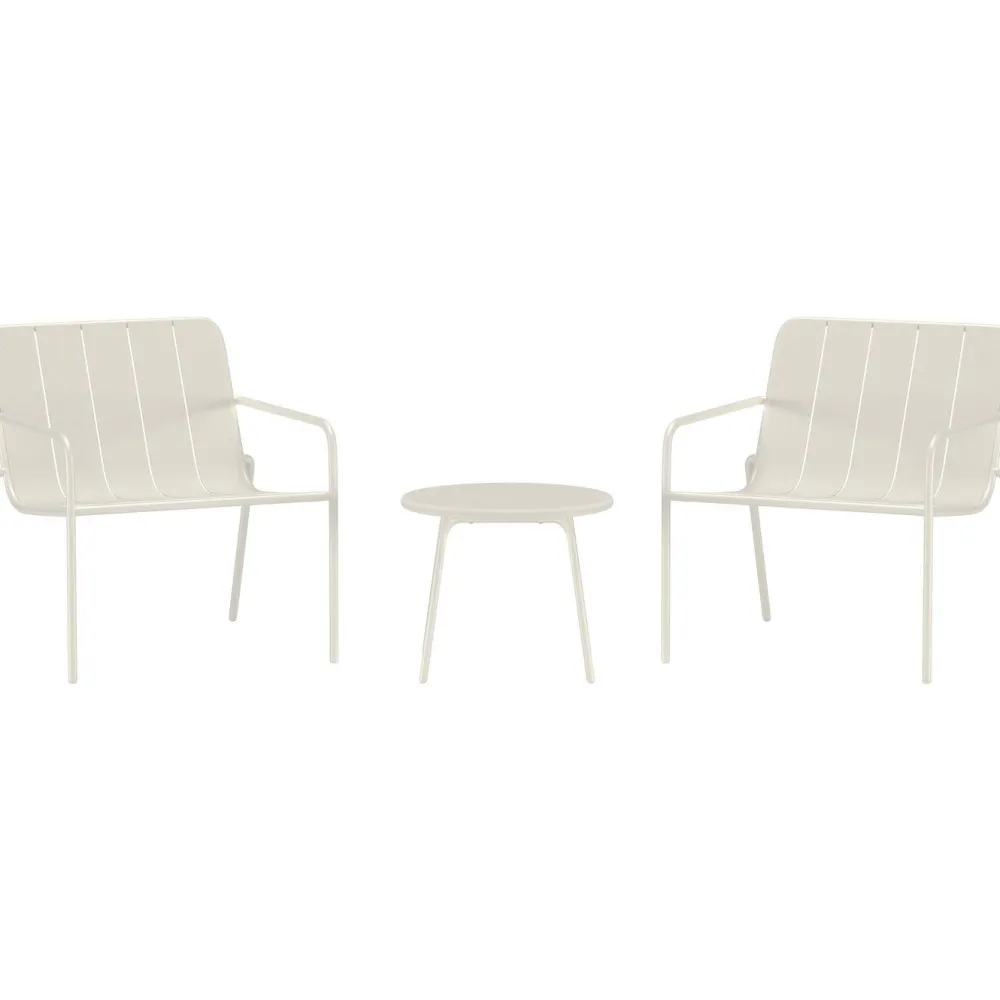 Parvekesetti Minos, ø50cm, 2-istuttava, beige*Venture Home Discount