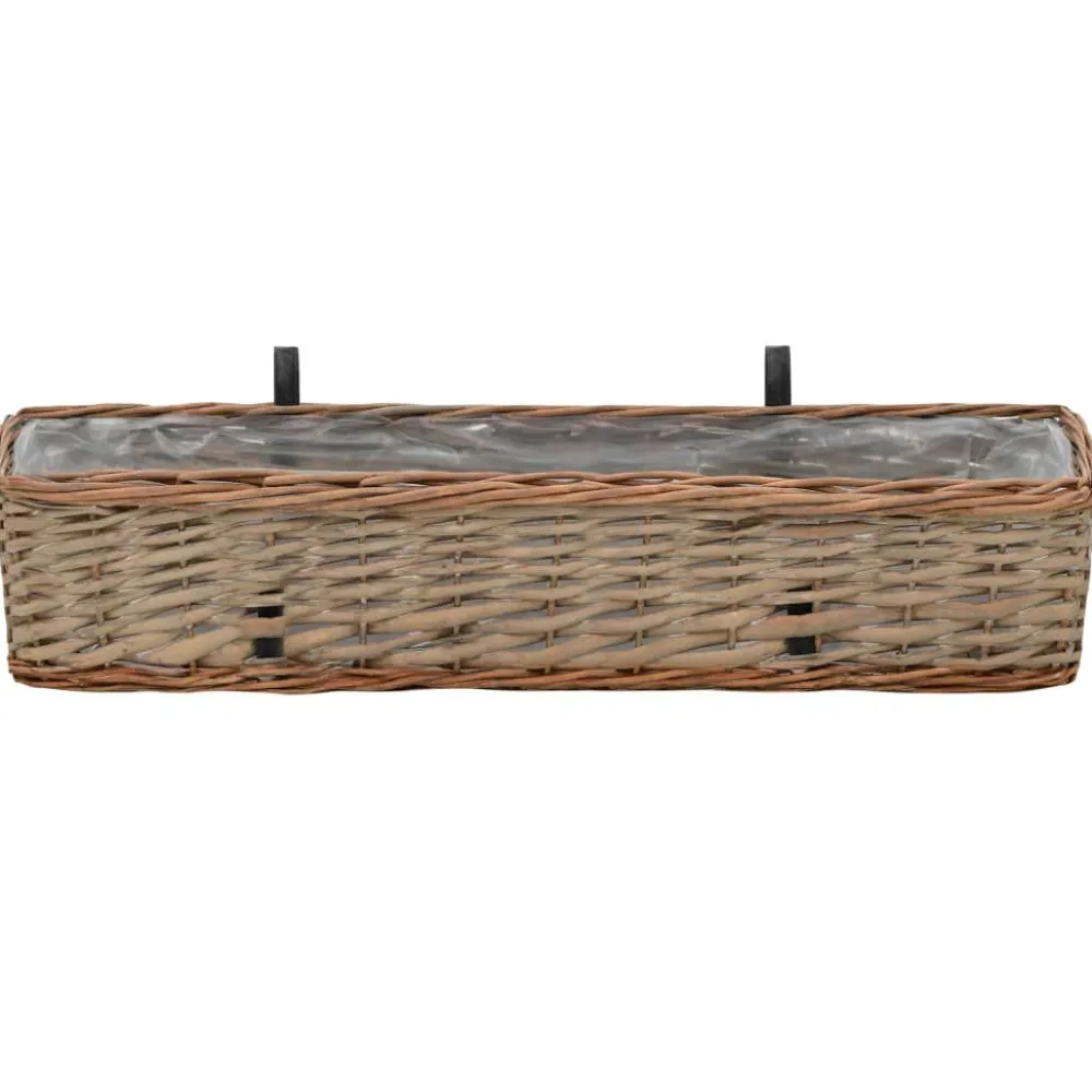 Parvekkeen kukkalaatikko 2 kpl paju PE-vuori 80 cm*FinePRICE Online