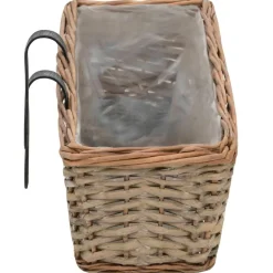 Parvekkeen kukkalaatikko 2 kpl paju PE-vuori 80 cm*FinePRICE Online