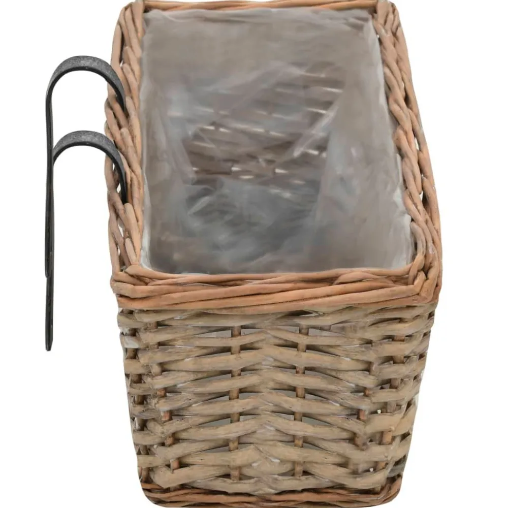 Parvekkeen kukkalaatikko 2 kpl paju PE-vuori 80 cm*FinePRICE Online