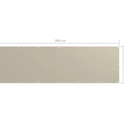 Best Parvekkeen suoja beige 90x300 cm oxford kangas Aitaelementit