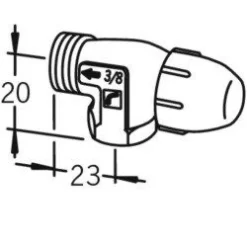 Clearance Patteriventtiili Stabila 442410 DN10 ulkokulma ilman liitintä Patteritermostaatit
