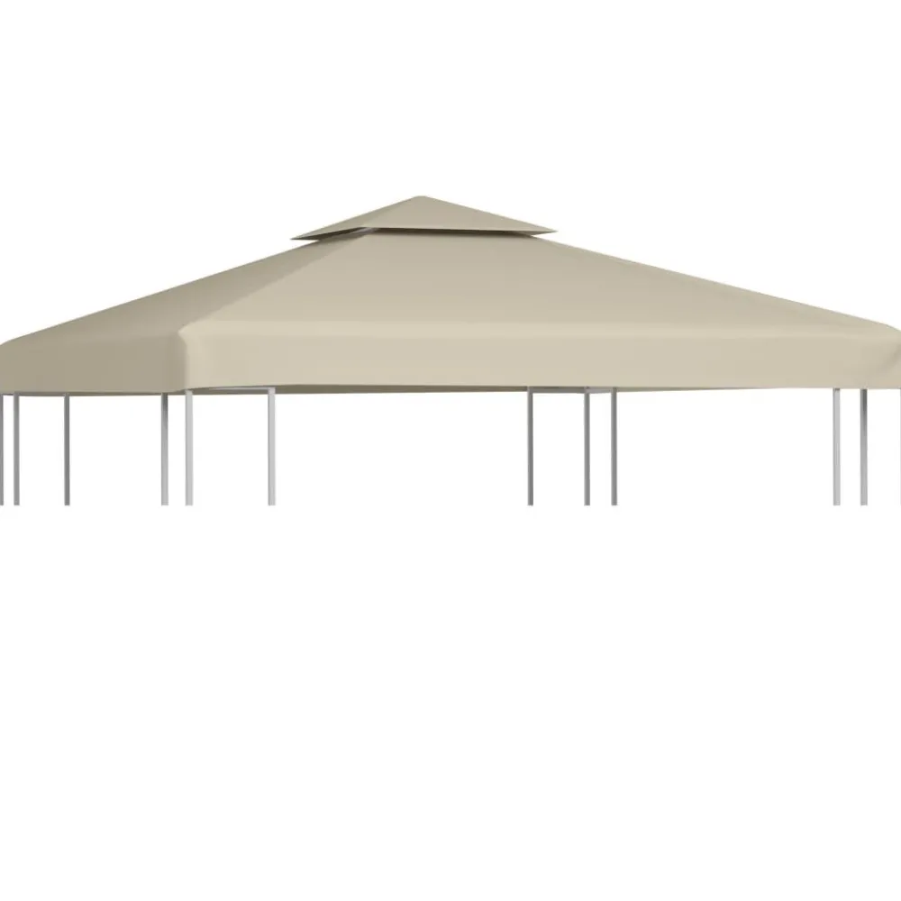 Paviljongin kangaskatto 310g/m² beige 3x3m*FinePRICE Online
