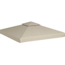 Paviljongin kangaskatto 310g/m² beige 3x3m*FinePRICE Online