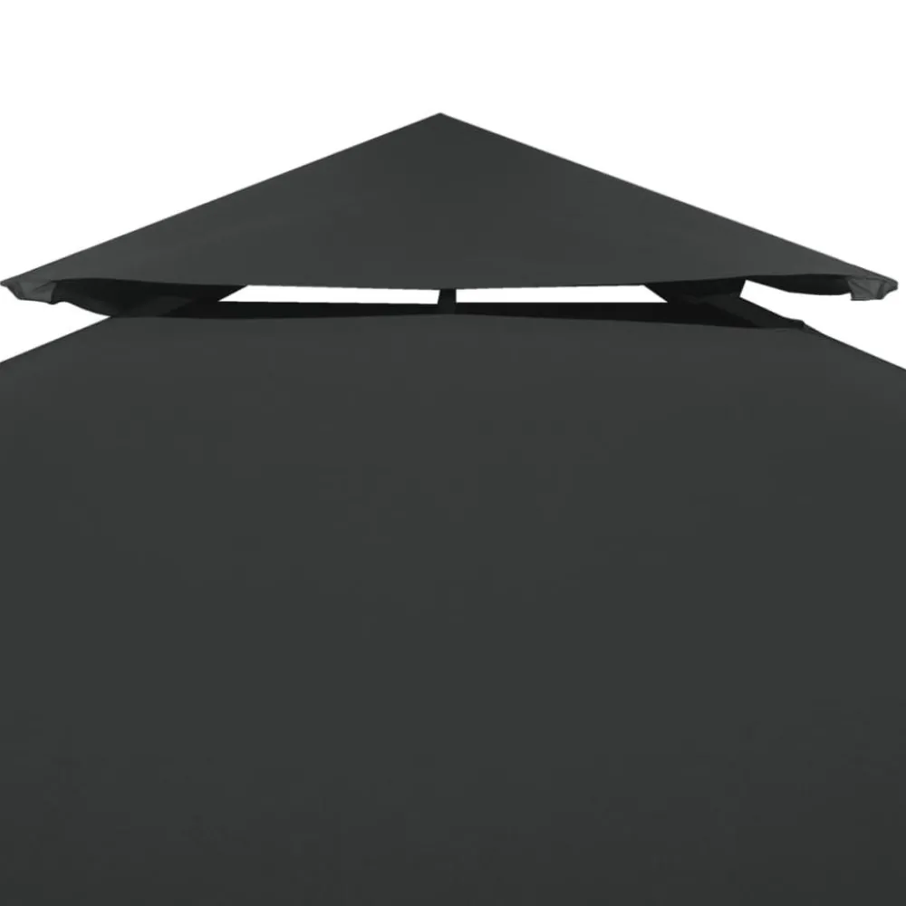 Paviljongin kangaskatto 310g/m² tummanharmaa 3x3m*FinePRICE