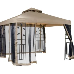 Paviljonki Leaf, 3x3m, beige*Home4you Outlet