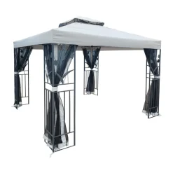 Discount Paviljonki Tulip, 3x3m, vaaleanharmaa Paviljongit|Paviljongit