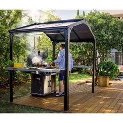 New Paviljonki Austin, 4.3m², 1.8x2.4m, harmaa Paviljongit|Grillikatokset