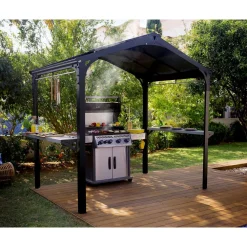 New Paviljonki Austin, 4.3m², 1.8x2.4m, harmaa Paviljongit|Grillikatokset
