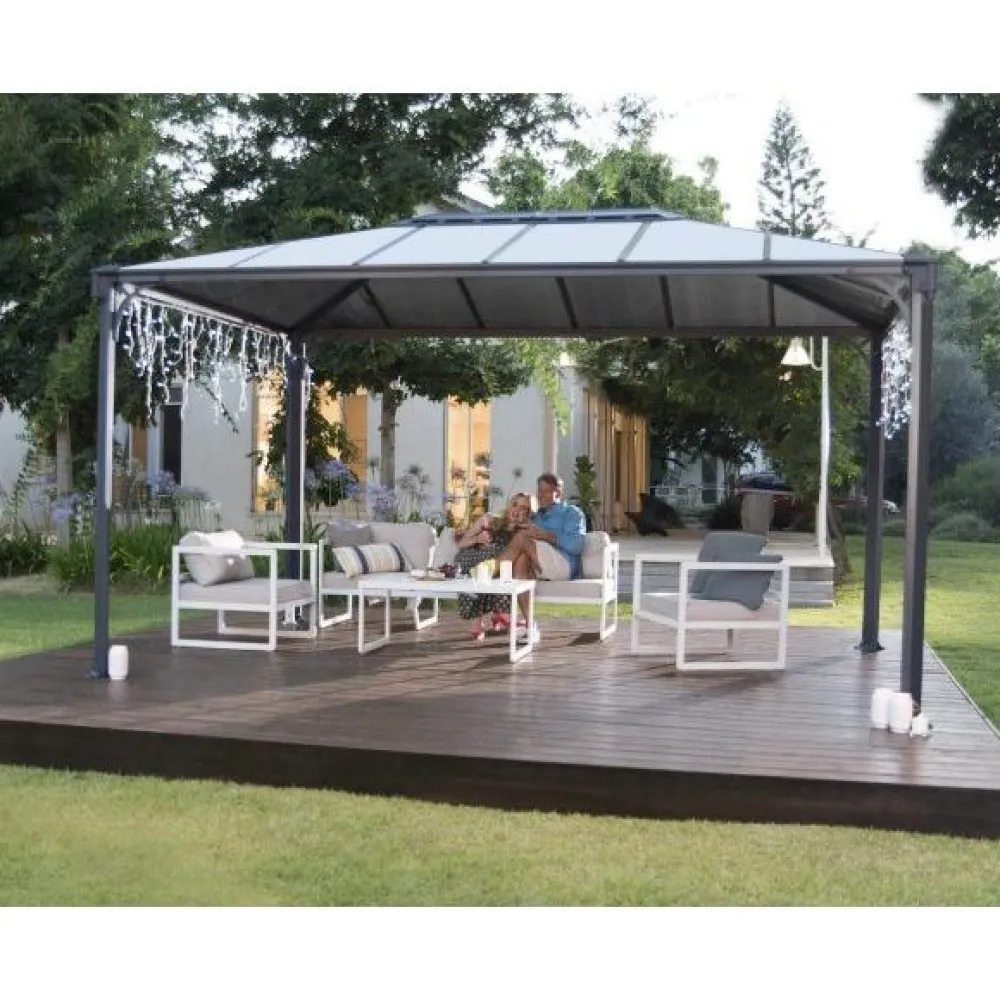 Outlet Paviljonki Martinique 3600 3 x 3,6 m 10,8 m² harmaa Paviljongit|Paviljongit