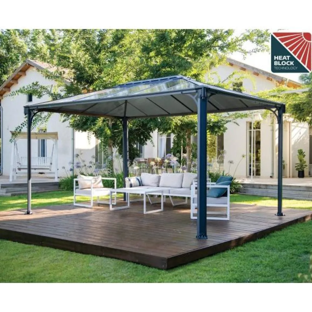 Outlet Paviljonki Martinique 3600 3 x 3,6 m 10,8 m² harmaa Paviljongit|Paviljongit