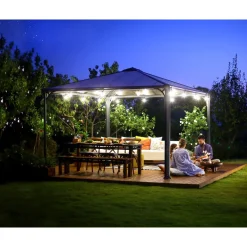 Online Paviljonki Palermo 3600 3,6 x 3,6 m 13 m² harmaa Paviljongit|Paviljongit