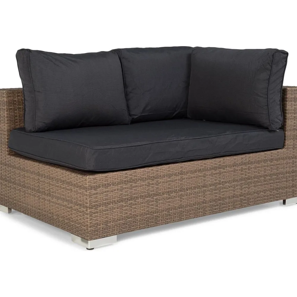 Pehmusteen päällinen Bahamas- sohvan päätymoduuliin tummanharmaa*Comfort Garden Hot