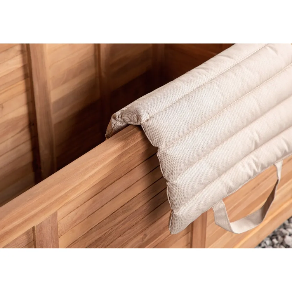 Pehmustelaatikko Trento 2, 50x130x60cm, luonnollinen tiikki*Venture Home Hot