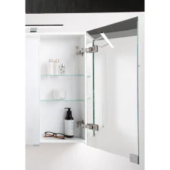 Online Peilikaappi Modena Q05, 466x700 mm, ylävalolla ja pistorasialla Peilikaapit