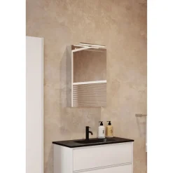 Online Peilikaappi Modena Q05, 466x700 mm, ylävalolla ja pistorasialla Peilikaapit