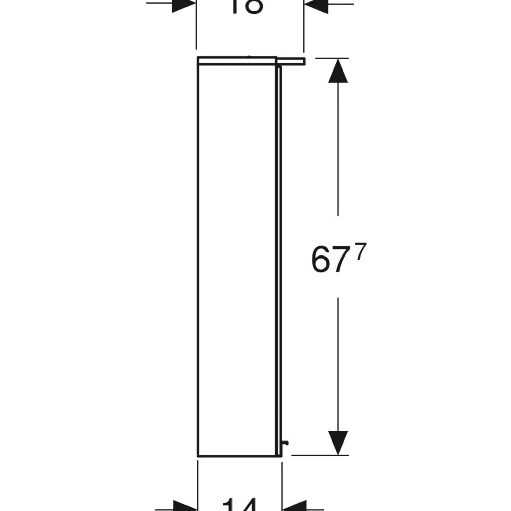 Peilikaappi LED-valolla Option Basic, pistorasia, valkoinen, eri kokoja*Geberit Outlet