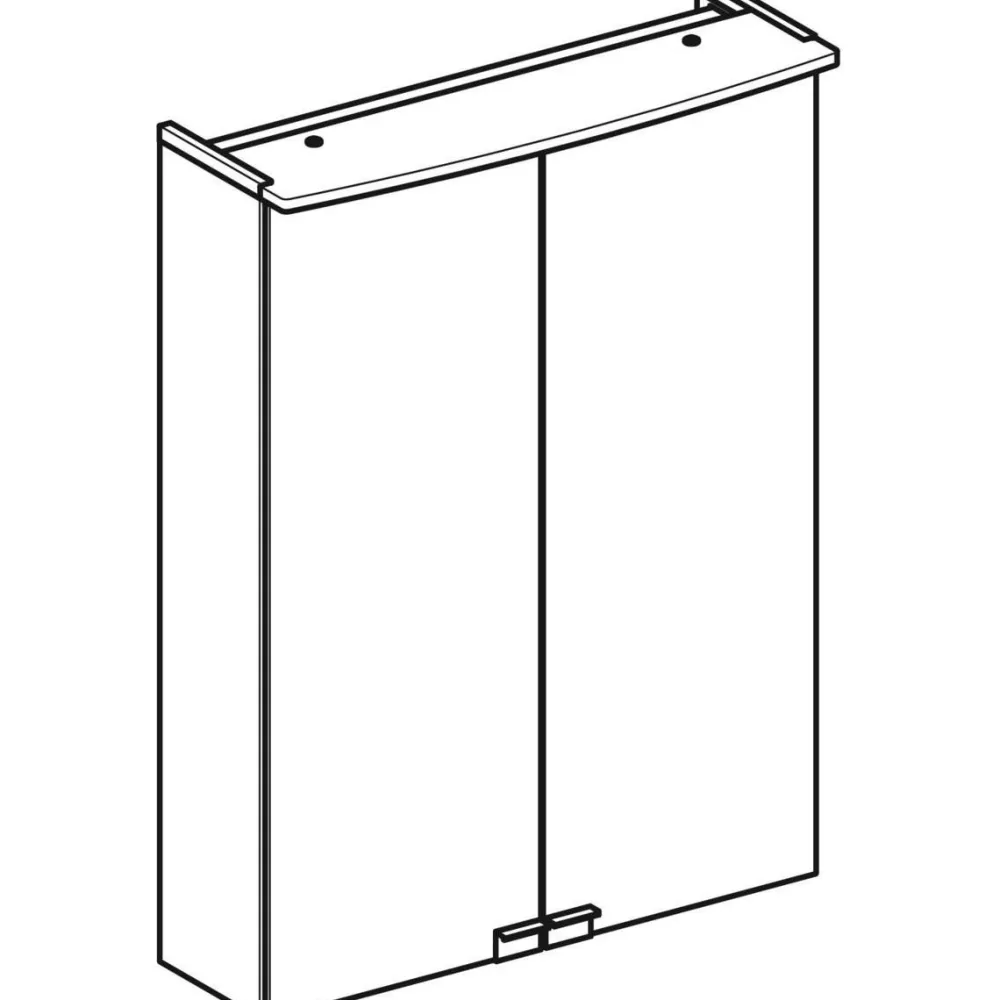 Peilikaappi LED-valolla Option Basic, pistorasia, valkoinen, eri kokoja*Geberit Outlet