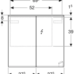 Discount Peilikaappi LED-valolla Option Plus, peililasi, pistorasia, eri kokoja Peilikaapit