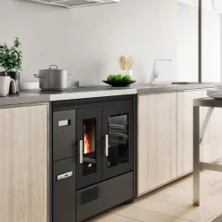 Clearance Pellettihella Enrica 8.6kW, musta Pellettitakat